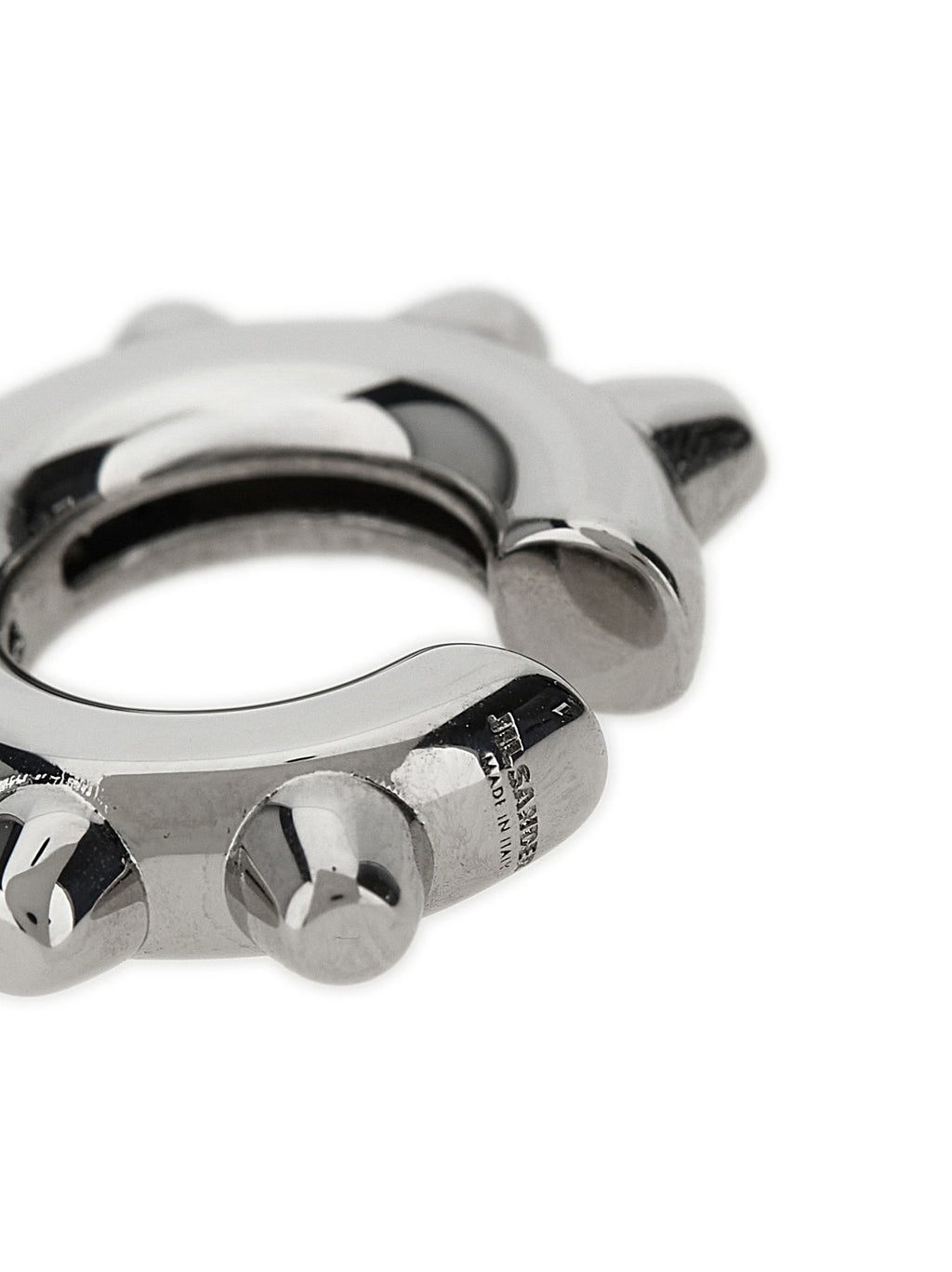 Jil Sander Silver Brass Earrings