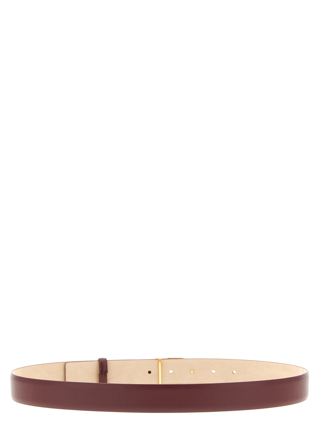 Khaite Bordeaux Calfskin Regular Belt