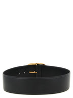 PINKO Black Cowhide High-Waist Belt
