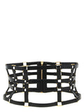 Elisabetta Franchi Black Polyethylene High-Waist Belt