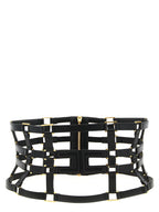 Elisabetta Franchi Black Polyethylene High-Waist Belt