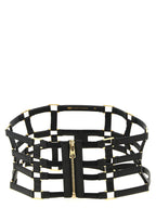 Elisabetta Franchi Black Polyethylene High-Waist Belt