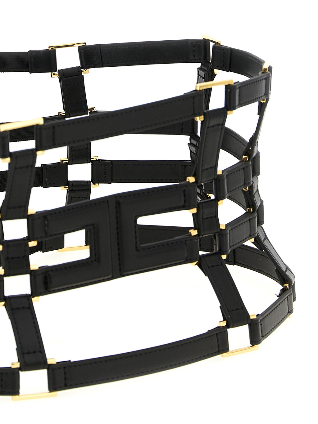 Elisabetta Franchi Black Polyethylene High-Waist Belt