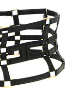 Elisabetta Franchi Black Polyethylene High-Waist Belt