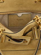 Balmain Beige Calfskin Shoulder Bag
