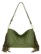 Furla Bicolor Lamb Leather Shoulder Bag