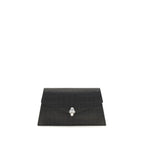Alexander McQueen Black Calf Leather Bos Taurus Shoulder Bag