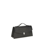 Alexander McQueen Black Calf Leather Bos Taurus Handbag