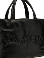 Saint Laurent Black Lamb Leather Tote Bag