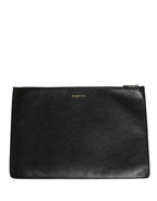 Dolce & Gabbana Black #DGFamily Embellished Leather Clutch Borse Bag