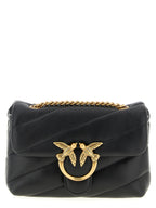 PINKO Black Lamb Leather Crossbody Bag