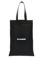 Jil Sander Black Cotton Tote Bag