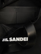 Jil Sander Black Cotton Tote Bag
