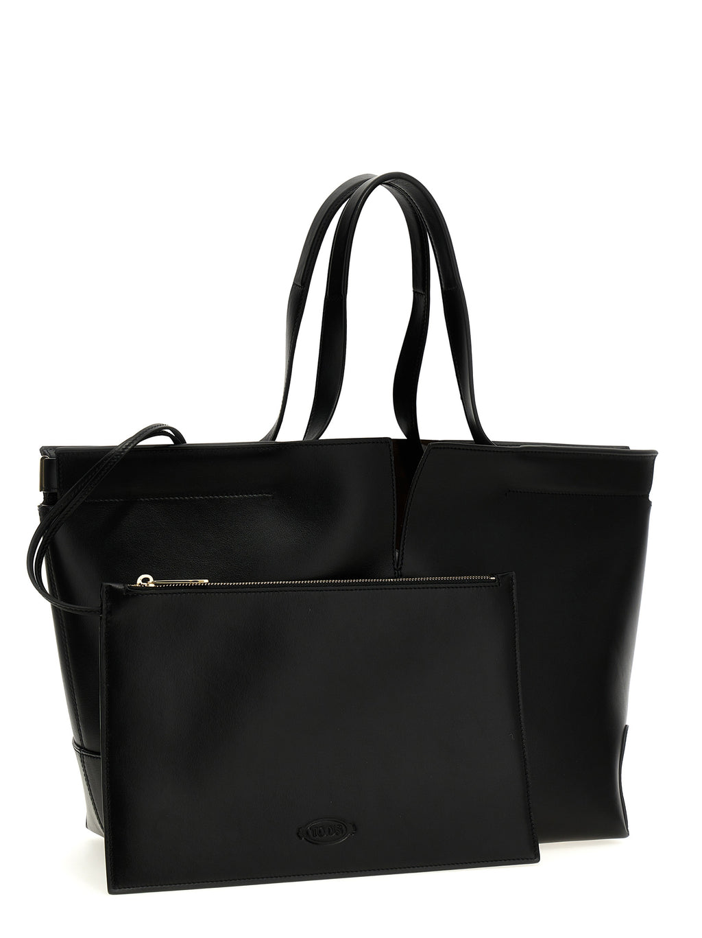 Tod's Black Calfskin Tote Bag