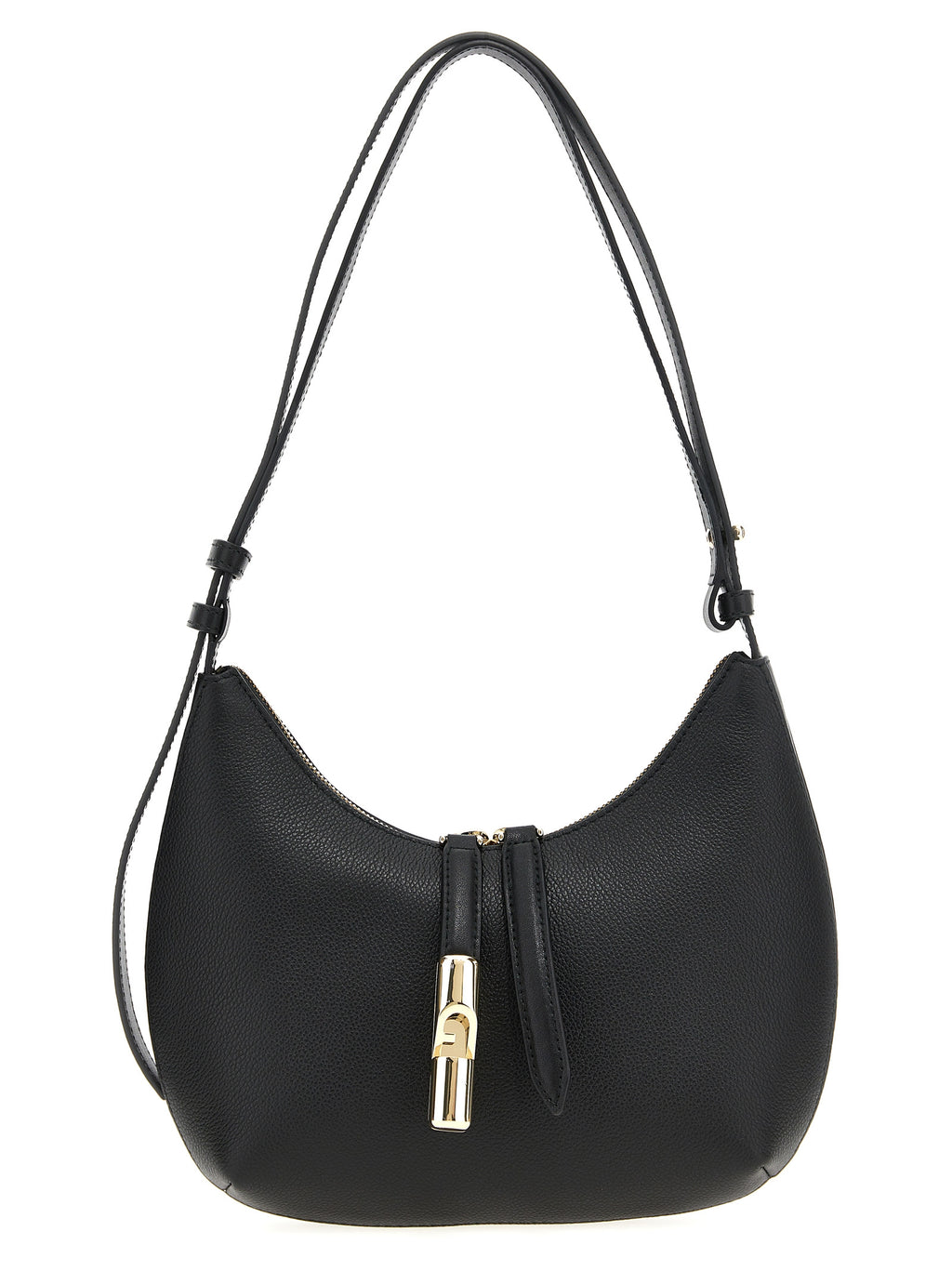Furla Black Leather Shoulder Bag