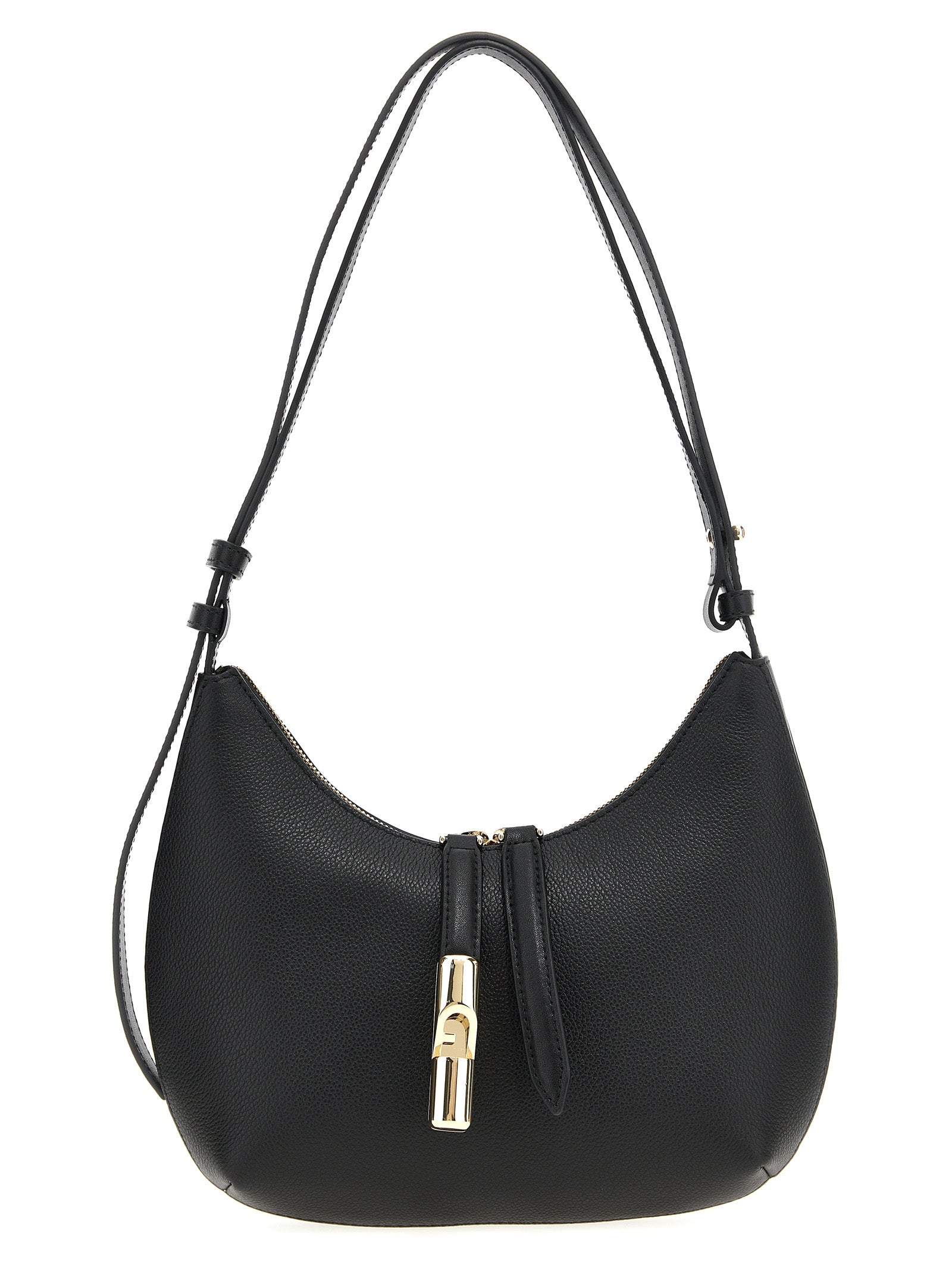 Furla Black Leather Shoulder Bag