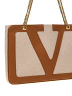 Valentino Garavani Beige Cotton Tote Bag