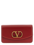 Valentino Garavani Red Calfskin Clutch Bag