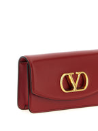 Valentino Garavani Red Calfskin Clutch Bag