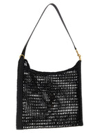 Saint Laurent Black Raffia Shoulder Bag