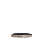 Ferragamo Gray Calf Leather Bos Taurus Regular Belt