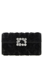 Roger Vivier Black Viscose Clutch Bag