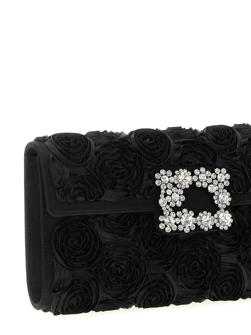Roger Vivier Black Viscose Clutch Bag