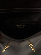 Ferragamo Brown Calfskin Crossbody Bag