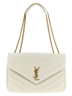 Saint Laurent Beige Lamb Leather Shoulder Bag