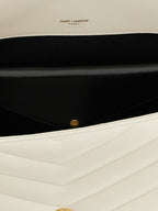Saint Laurent Beige Lamb Leather Shoulder Bag
