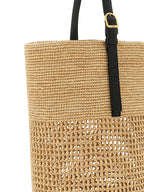 Khaite Beige Sisal Shoulder Bag