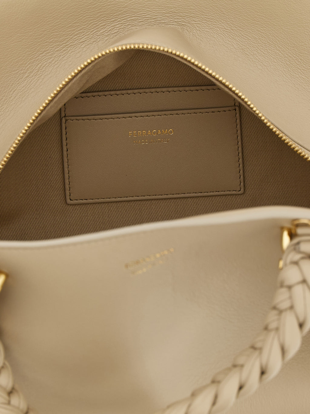 Ferragamo Gray Calfskin Handbag