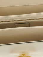 Gucci White Calfskin Shoulder Bag