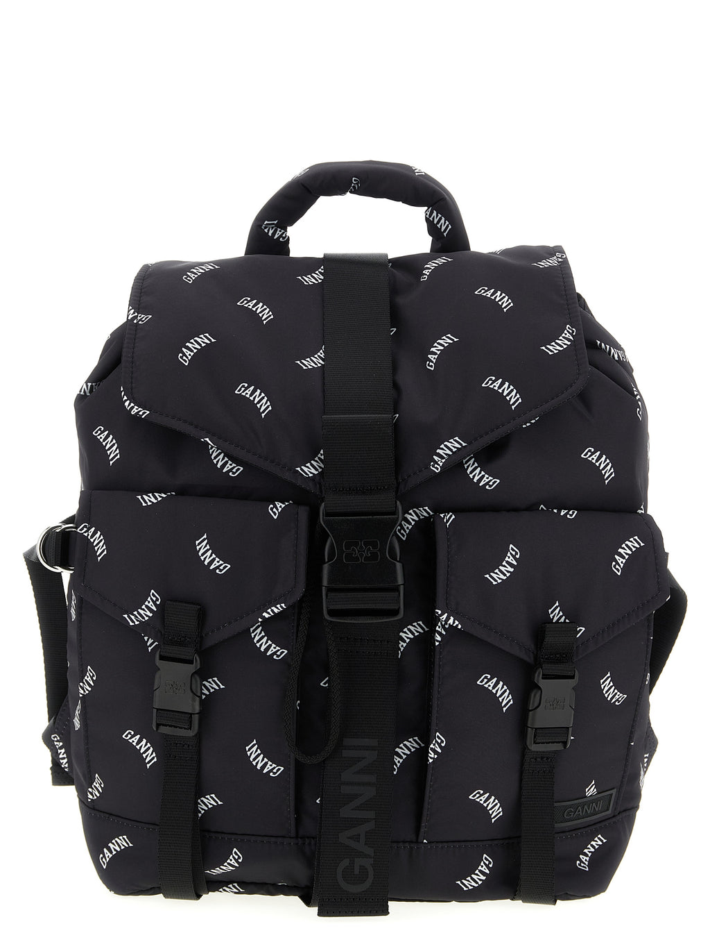 Ganni Black Polyester Backpack