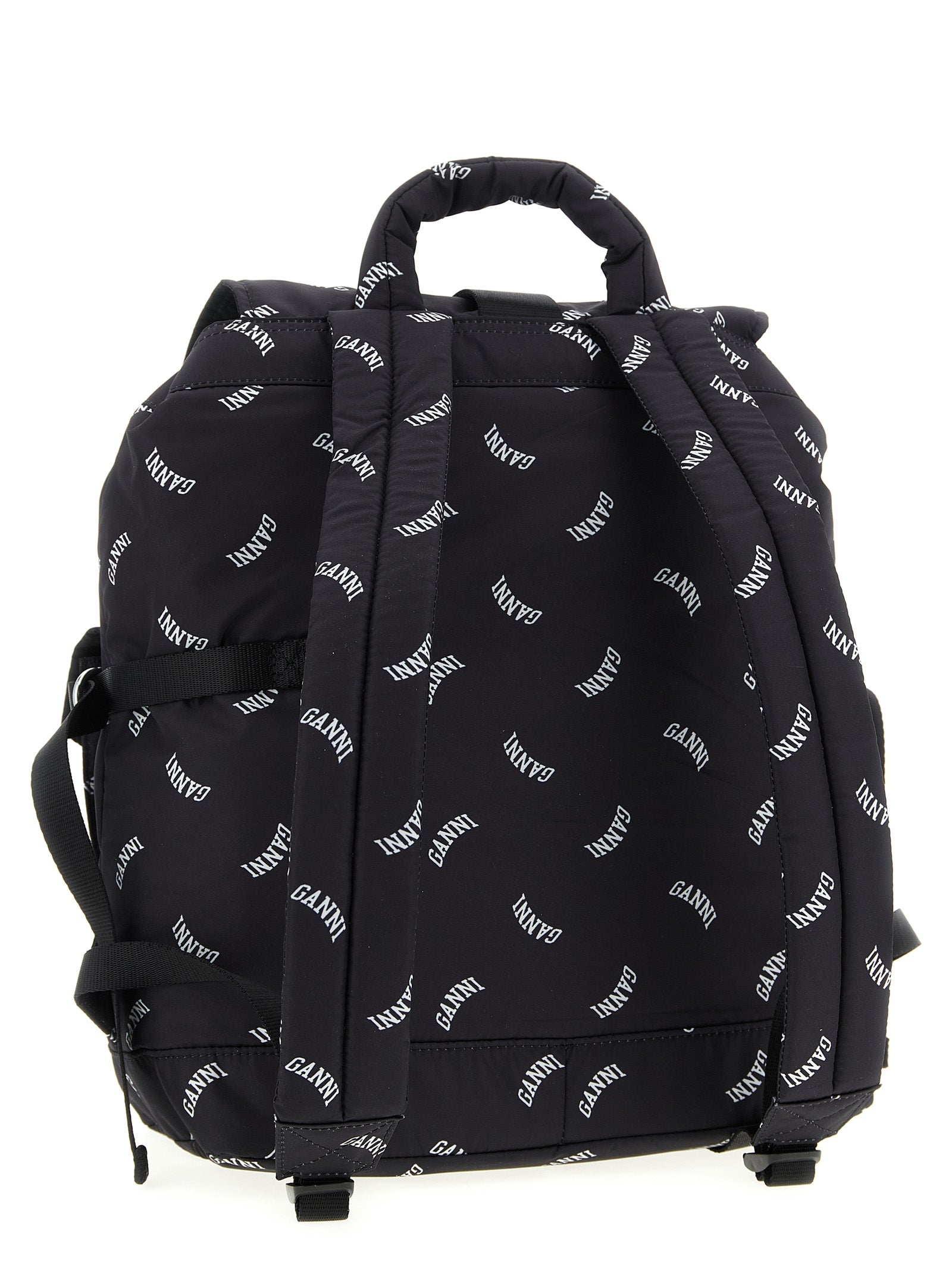 Ganni Black Polyester Backpack