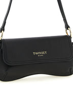 Twinset Black Leather Shoulder Bag