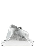 The Attico Silver Calfskin Clutch Bag