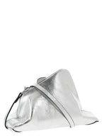 The Attico Silver Calfskin Clutch Bag