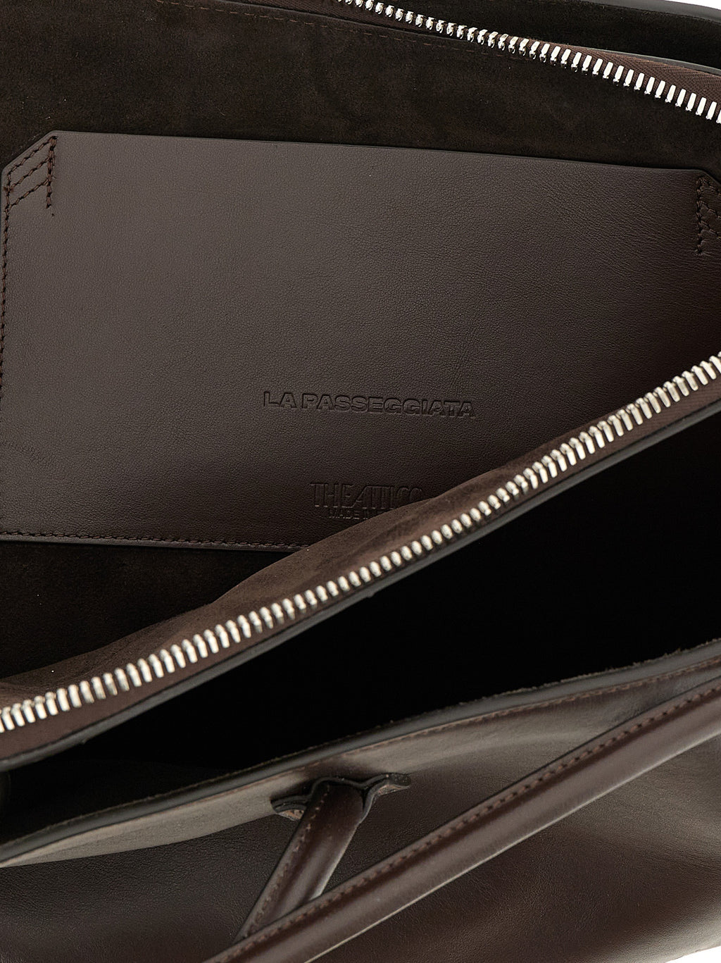 The Attico Brown Calfskin Shoulder Bag