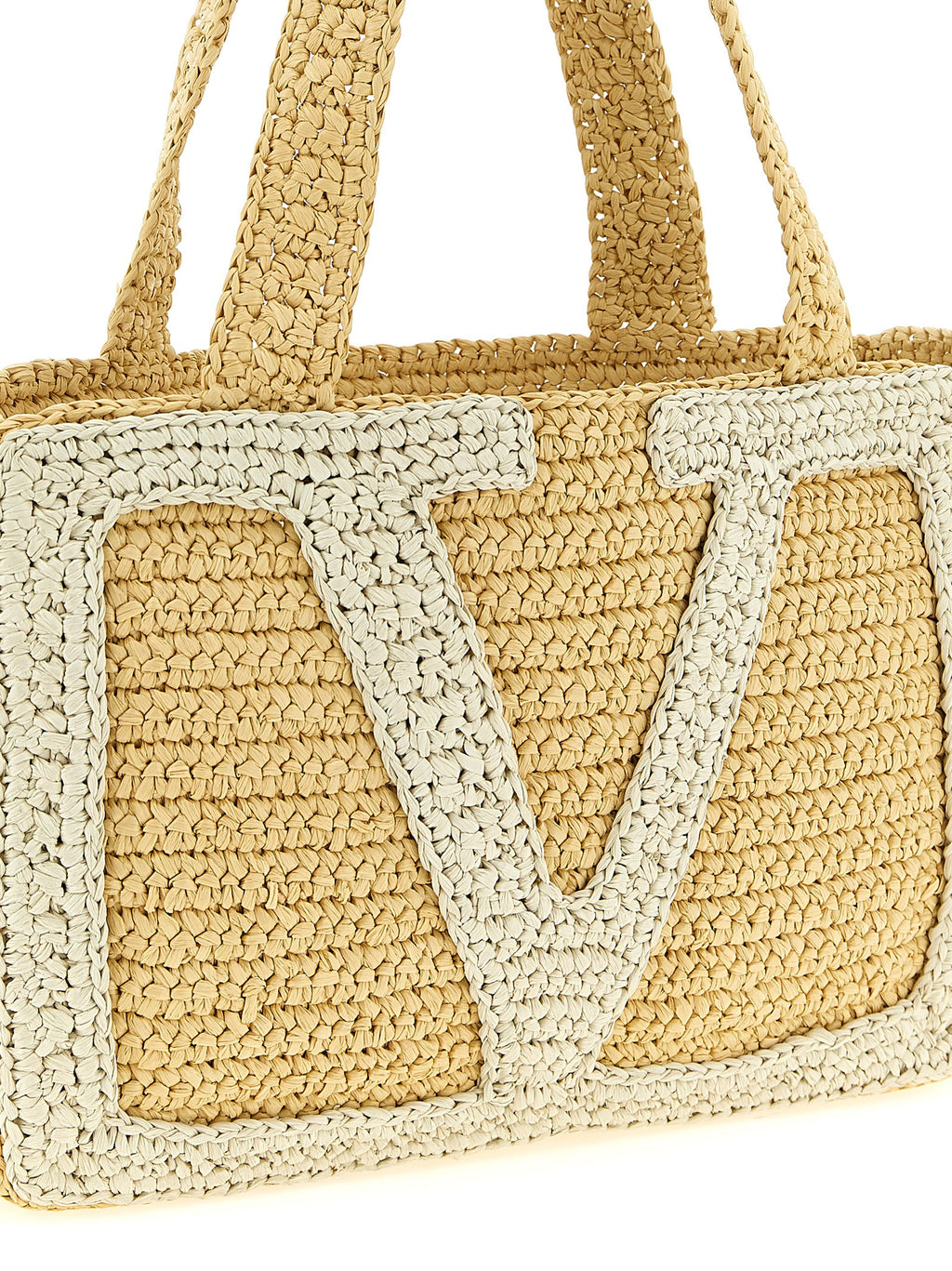 Valentino Garavani White Viscose Tote Bag
