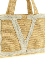 Valentino Garavani White Viscose Tote Bag