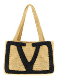 Valentino Garavani Beige Viscose Tote Bag