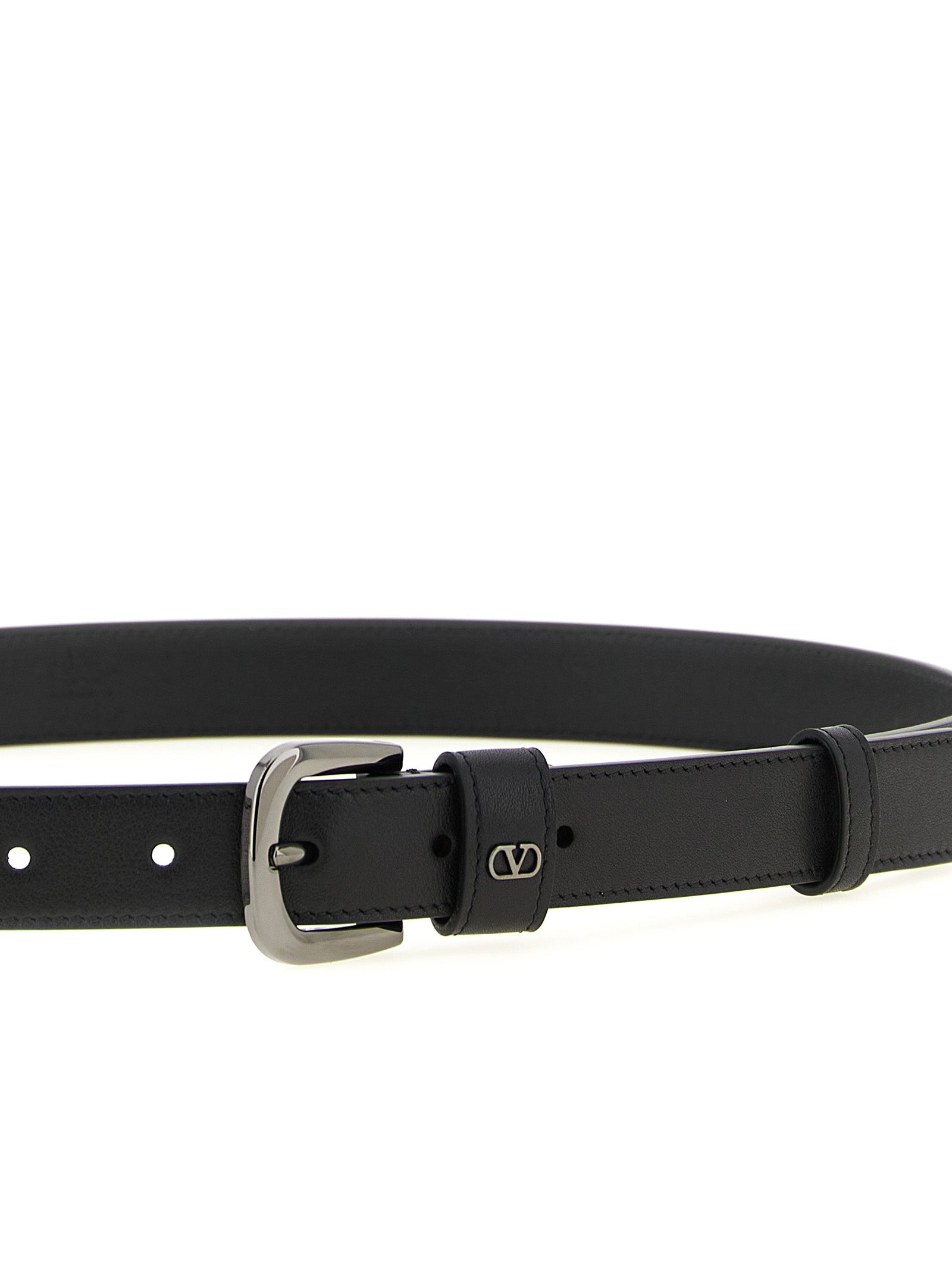 Valentino Garavani Black Calfskin Regular Belt