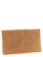 Saint Laurent Brown Lamb Leather Clutch Bag