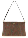 Etro Brown Cotton Clutch Bag