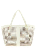 Twinset White Leather Tote Bag