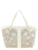 Twinset White Leather Tote Bag