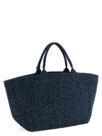 Ganni Blue Organic Cotton Tote Bag