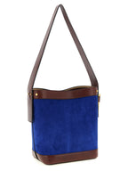 Versace Blue Calfskin Shoulder Bag