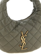 Saint Laurent Gray Lamb Leather Handbag